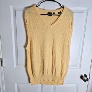 Vintage Bobby Jones Sweater‎ Vest-peach-Men's L